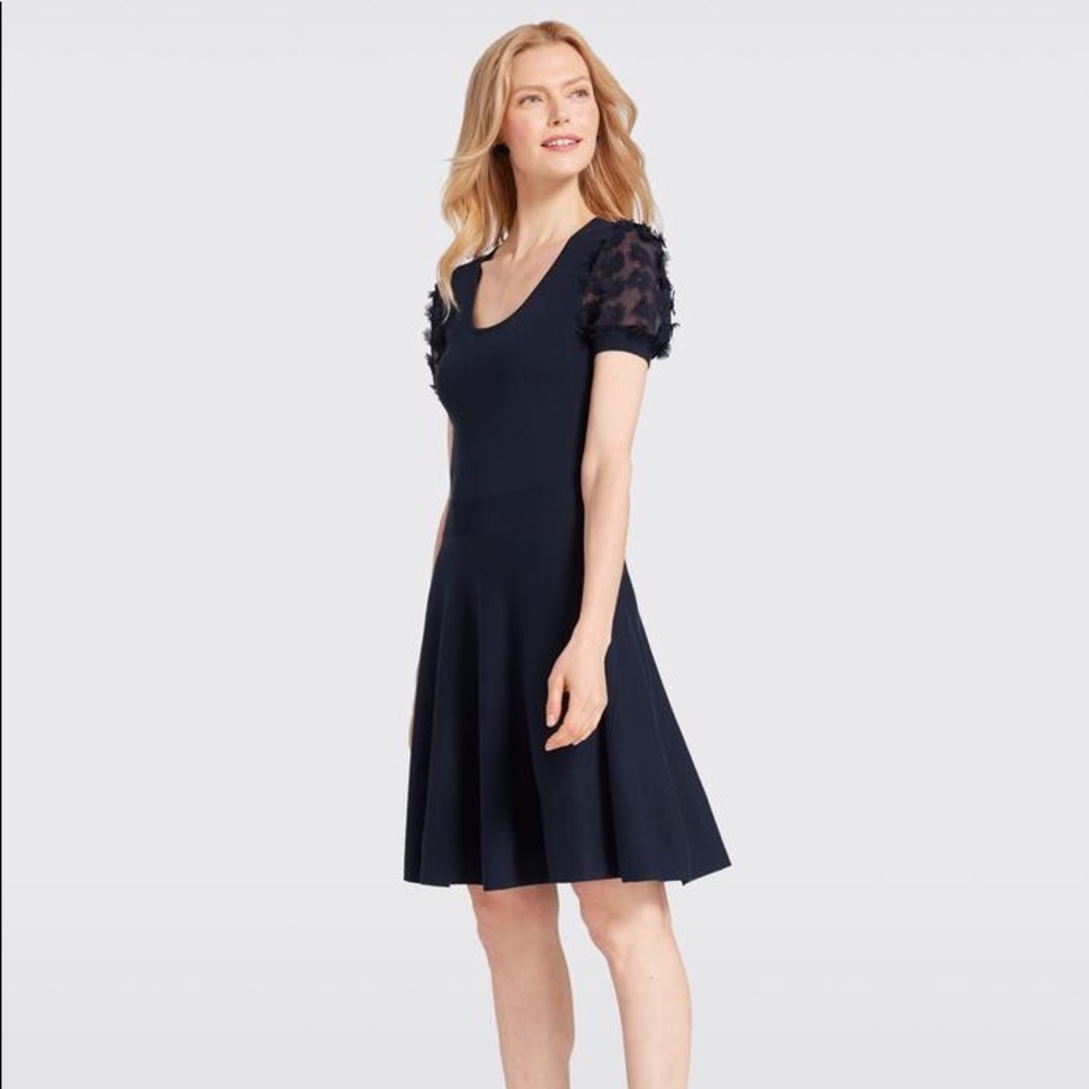 Draper James Fleurette Sleeve Sweater Dress